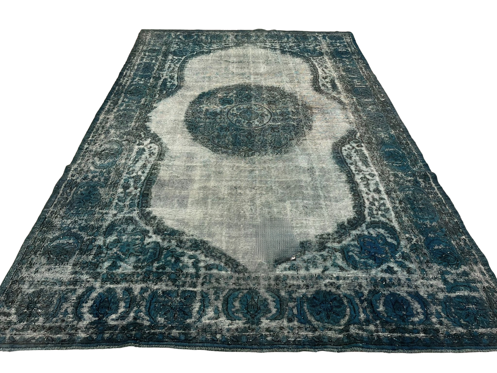 Vintage Indigo Turkish Rug - 347x218cm by Mohebban
