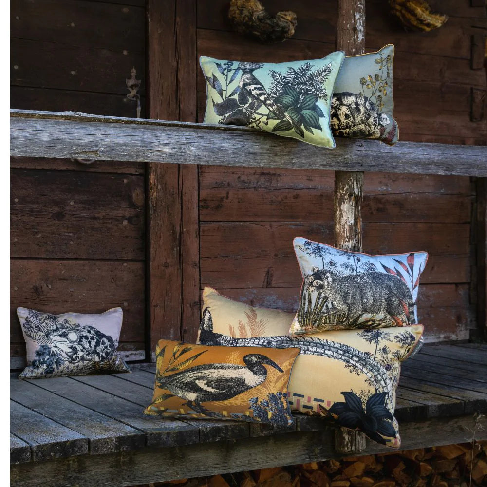 Bestiaire Cushion Hocco by Le Monde Sauvage