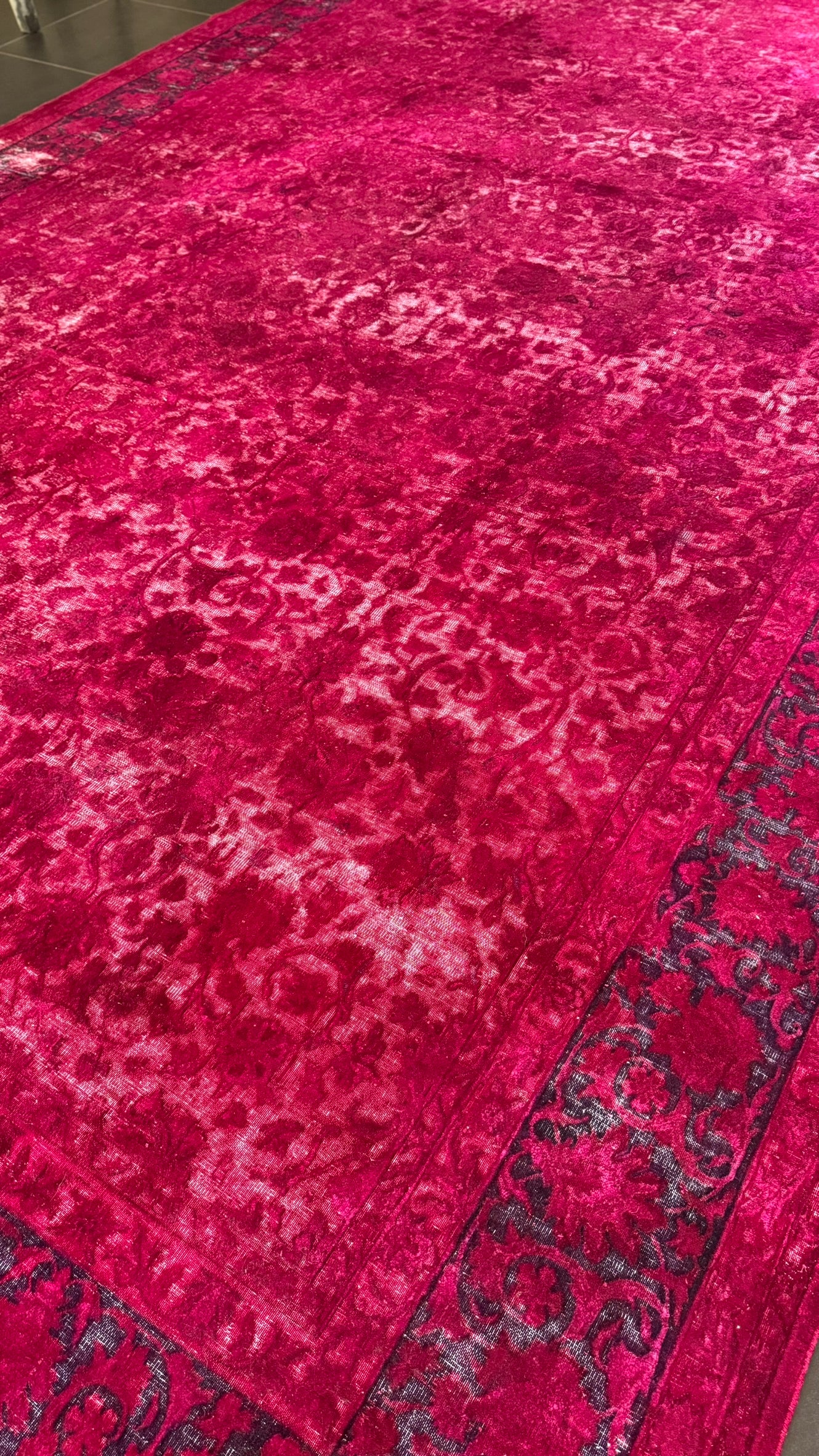 Vintage Fuchsia - Hand-Knotted Turkish Rug by Mohebban