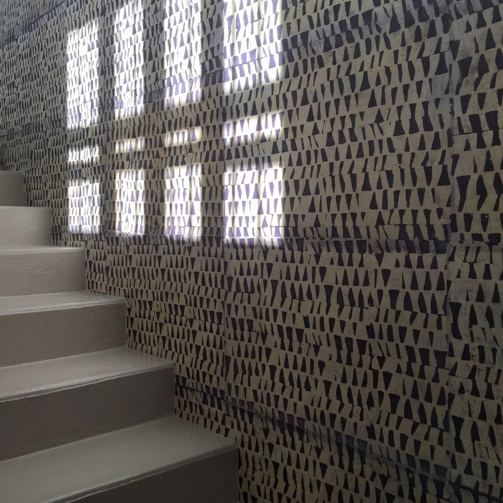 Handcrafted Batik Wallpaper | Deep Blue by Le Monde Sauvage
