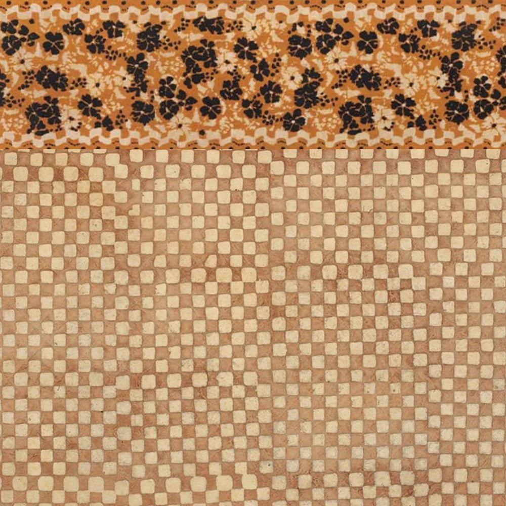 Handcrafted Batik Wallpaper | Beige Tile by Le Monde Sauvage
