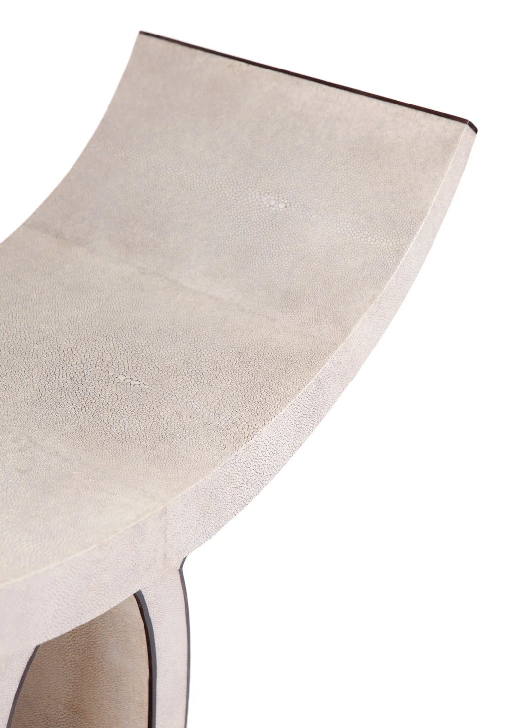 Pierre Legrain Inspired Stool - Antique Shagreen with Ebony Trim