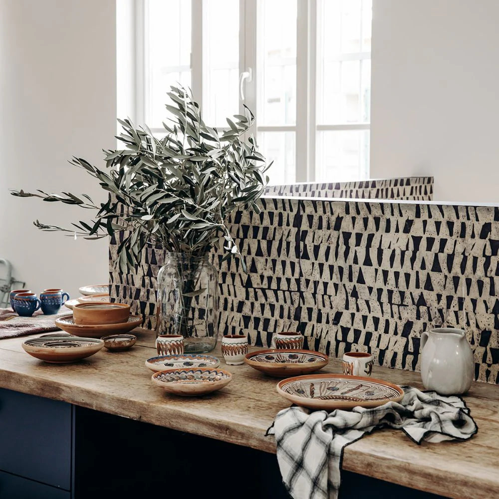 Handcrafted Batik Wallpaper | Deep Blue by Le Monde Sauvage
