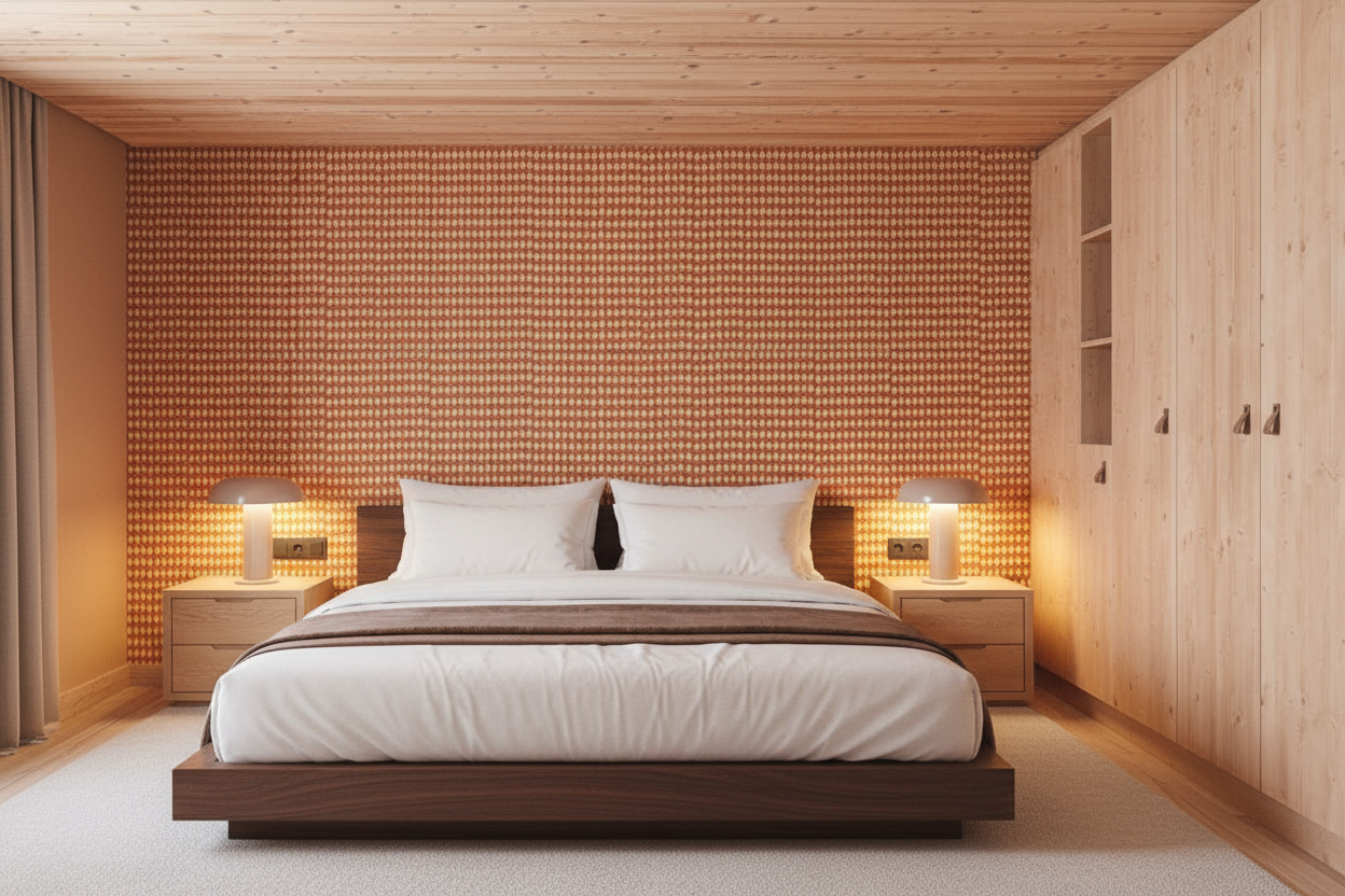 Bedroom with Smaller Diamond Pattern