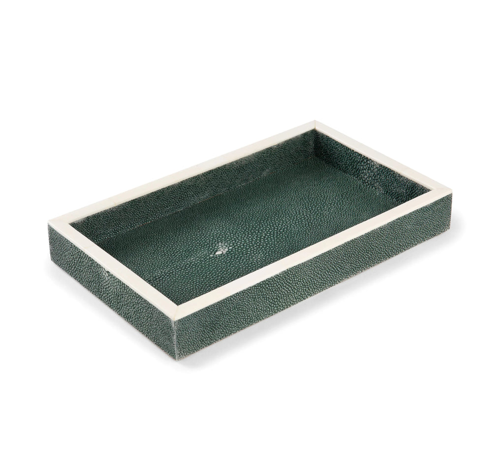 Modern Shagreen Key Tray with Bone Trim by La Galuche