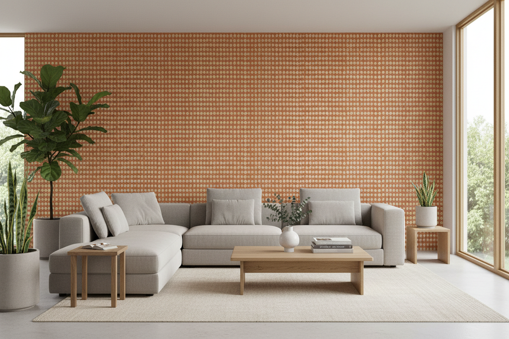 Living Room with Smaller Diamond Pattern