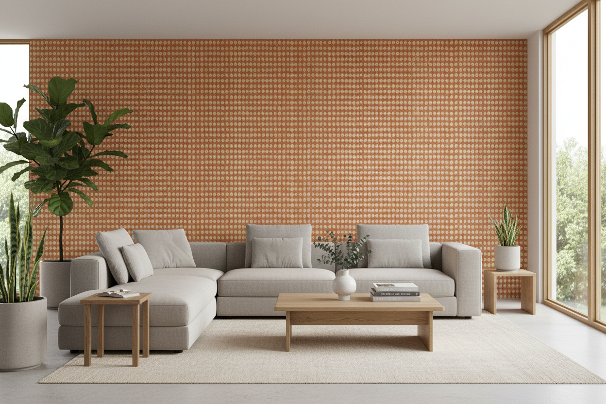 Living Room with Smaller Diamond Pattern