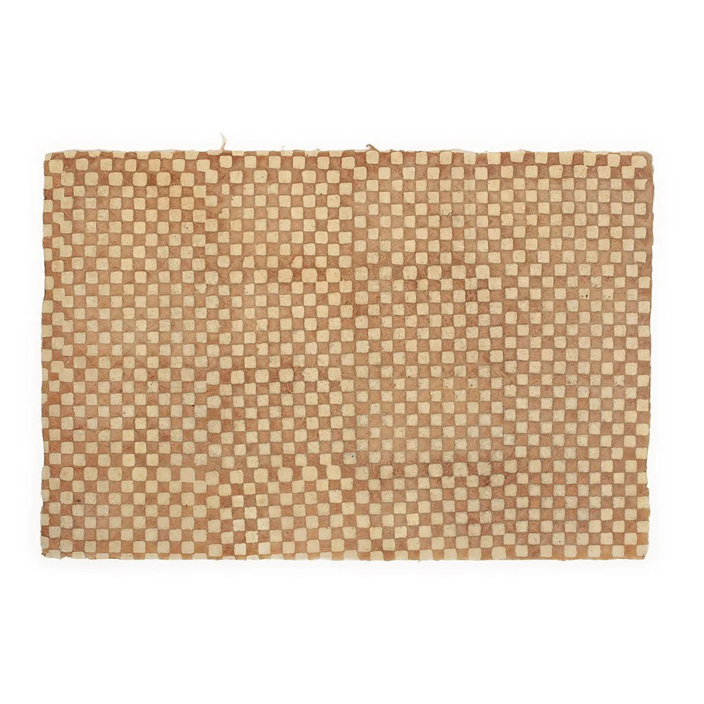 Handcrafted Batik Wallpaper | Beige Tile by Le Monde Sauvage