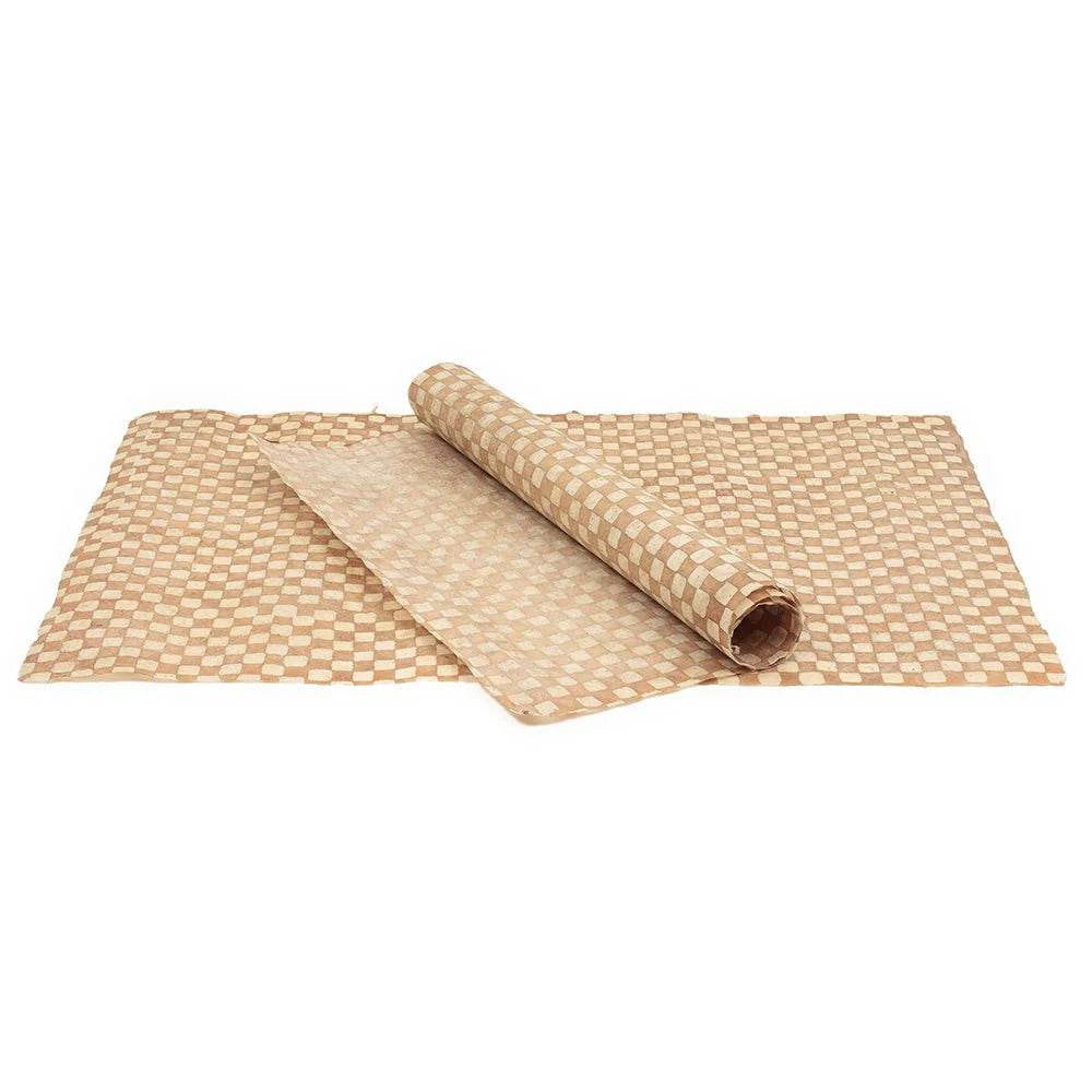 Handcrafted Batik Wallpaper | Beige Tile by Le Monde Sauvage