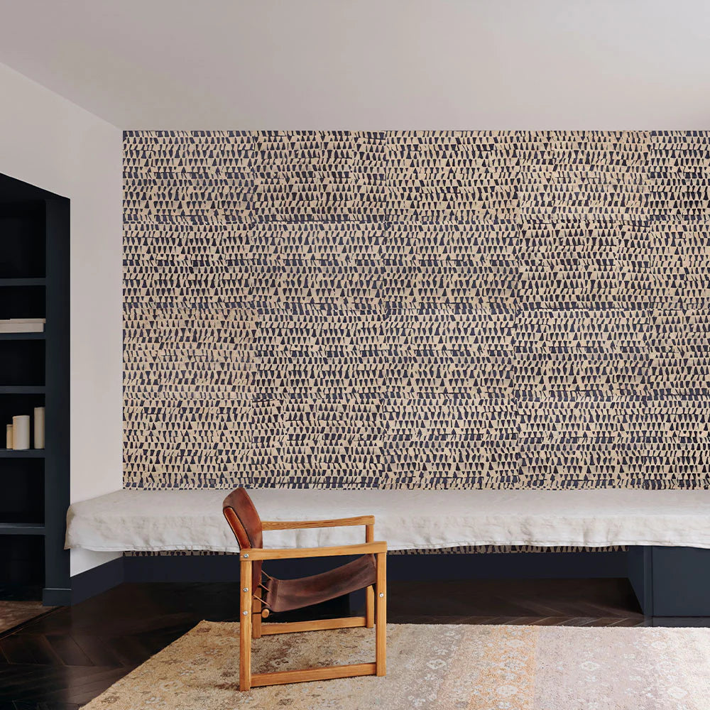 Handcrafted Batik Wallpaper | Deep Blue by Le Monde Sauvage