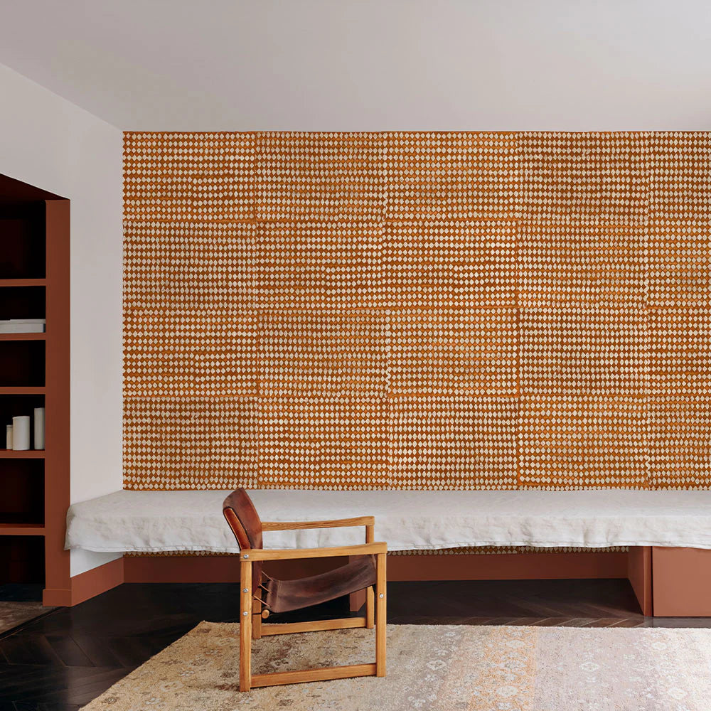 Handcrafted Batik Wallpaper - Rice Leaf Paper | Diamond