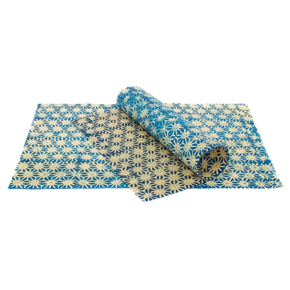 Handcrafted Batik Wallpaper |  Night Star Blue by Le Monde Sauvage