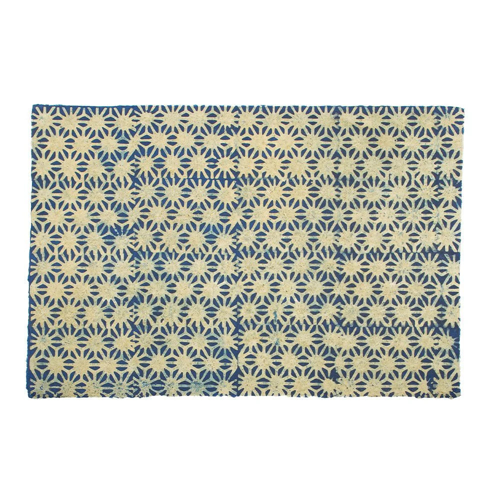 Handcrafted Batik Wallpaper |  Night Star Blue by Le Monde Sauvage