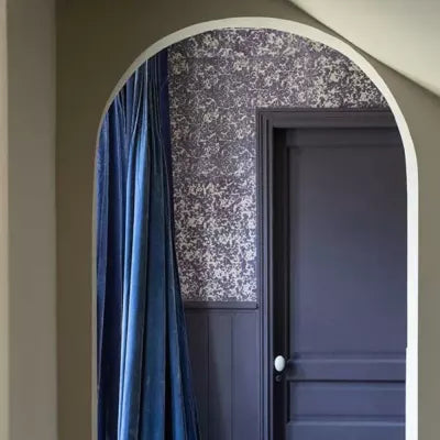 Handcrafted Batik Wallpaper |  Purple Flower Power by Le Monde Sauvage