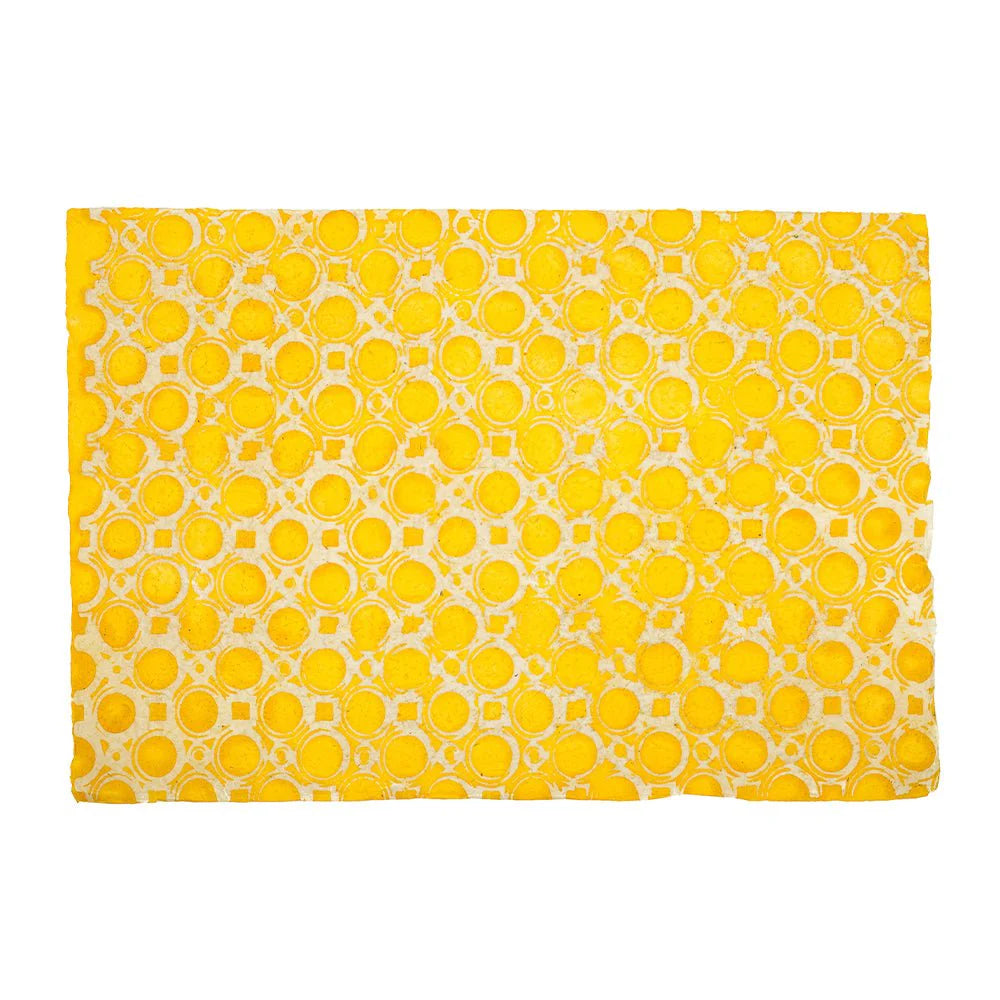 Handcrafted Batik Wallpaper |  Yellow Jaisalmer by Le Monde Sauvage