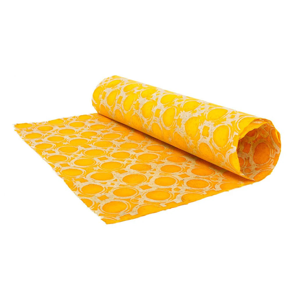 Handcrafted Batik Wallpaper |  Yellow Jaisalmer by Le Monde Sauvage