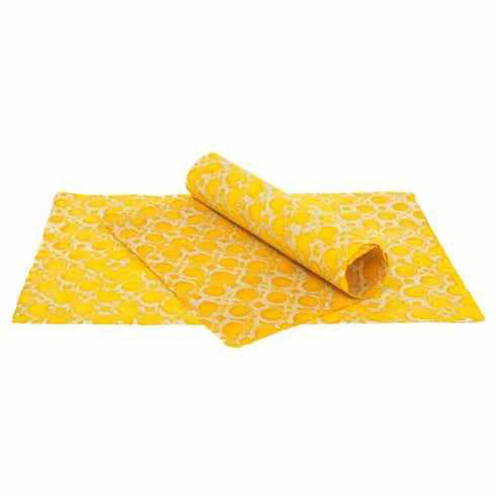 Handcrafted Batik Wallpaper |  Yellow Jaisalmer by Le Monde Sauvage